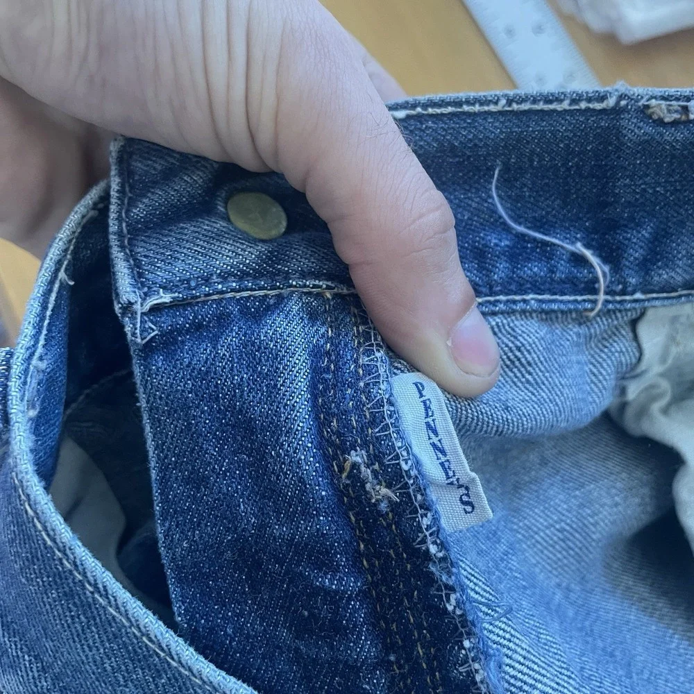 Vintage 50s Penneys Foremost Selvedge Denim Jeans Mens 32x28 Repaired 1950s Hole